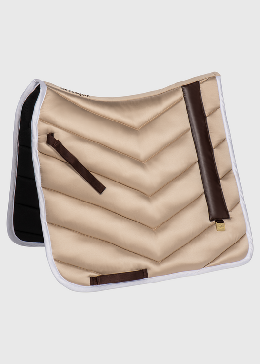 Saddle Pad Vithé Beige Satin Leather