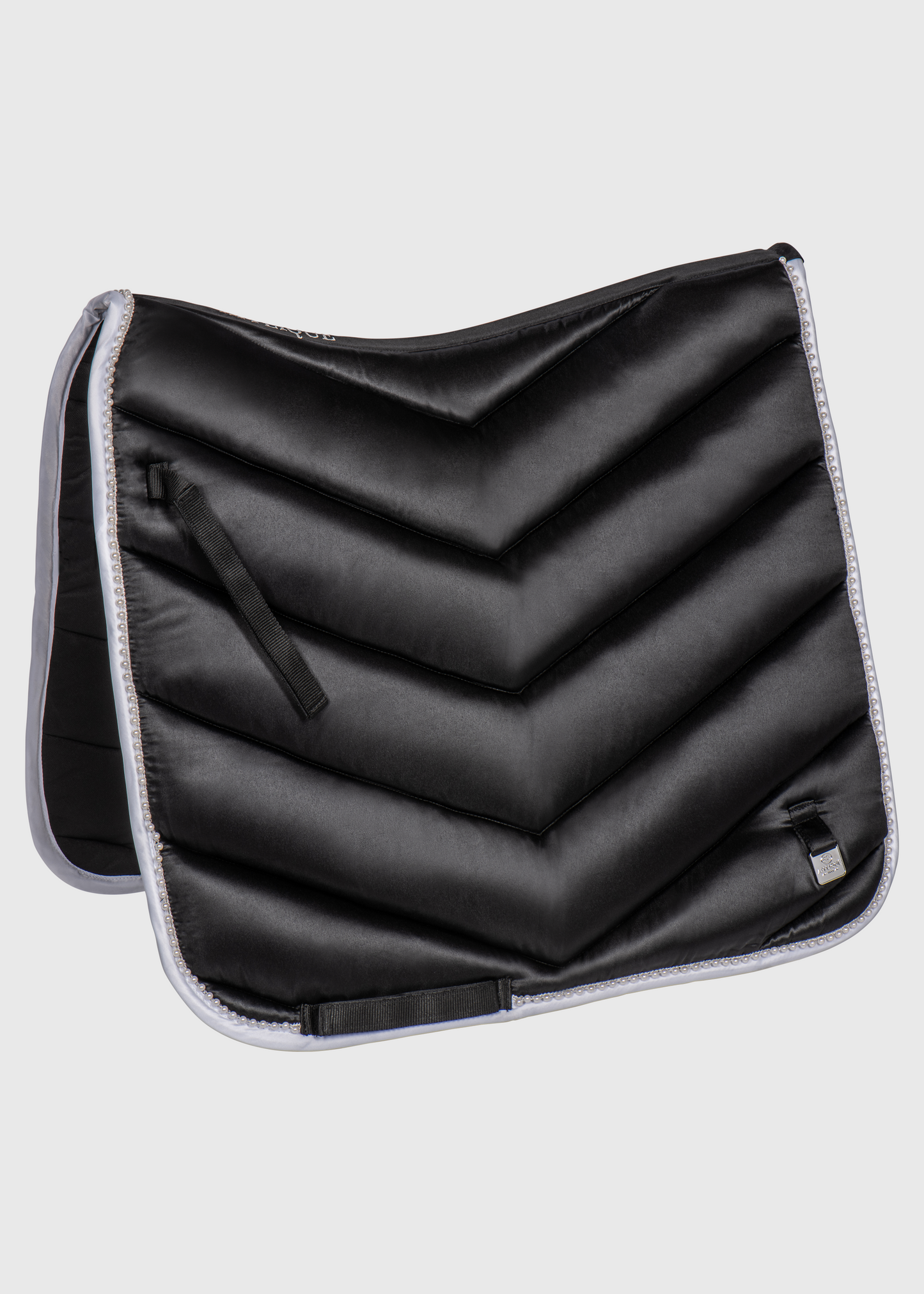 Saddle Pad Vithé Black Satin Pearl
