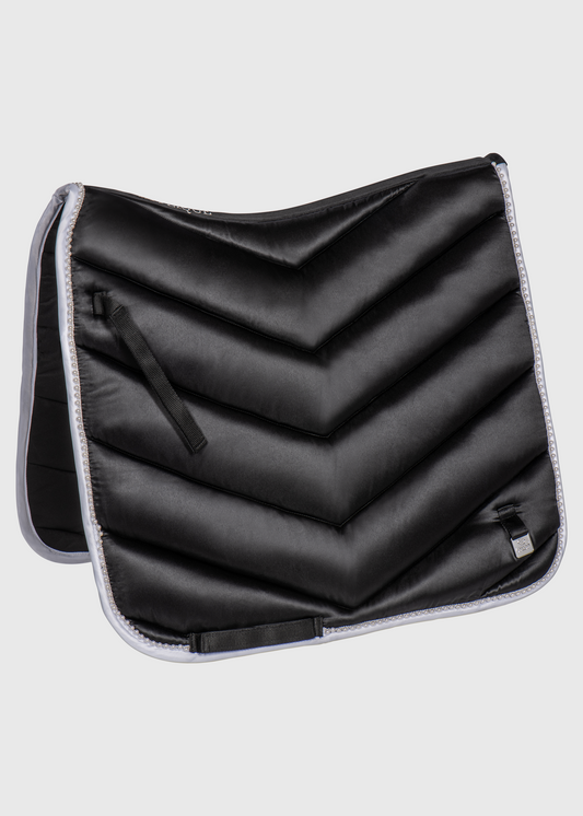 Saddle Pad Vithé Black Satin Pearl