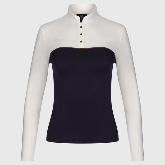 Silhouette Shirt Navy Gold Longsleeve