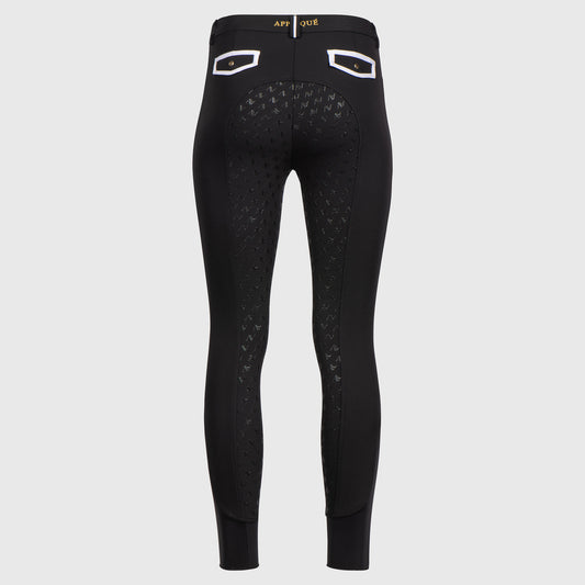 Black-Breeches-women-fullgrip-Appliqué-Amsterdam-Reithose-schwarz-damen-fullgrip-stretch-handytasche