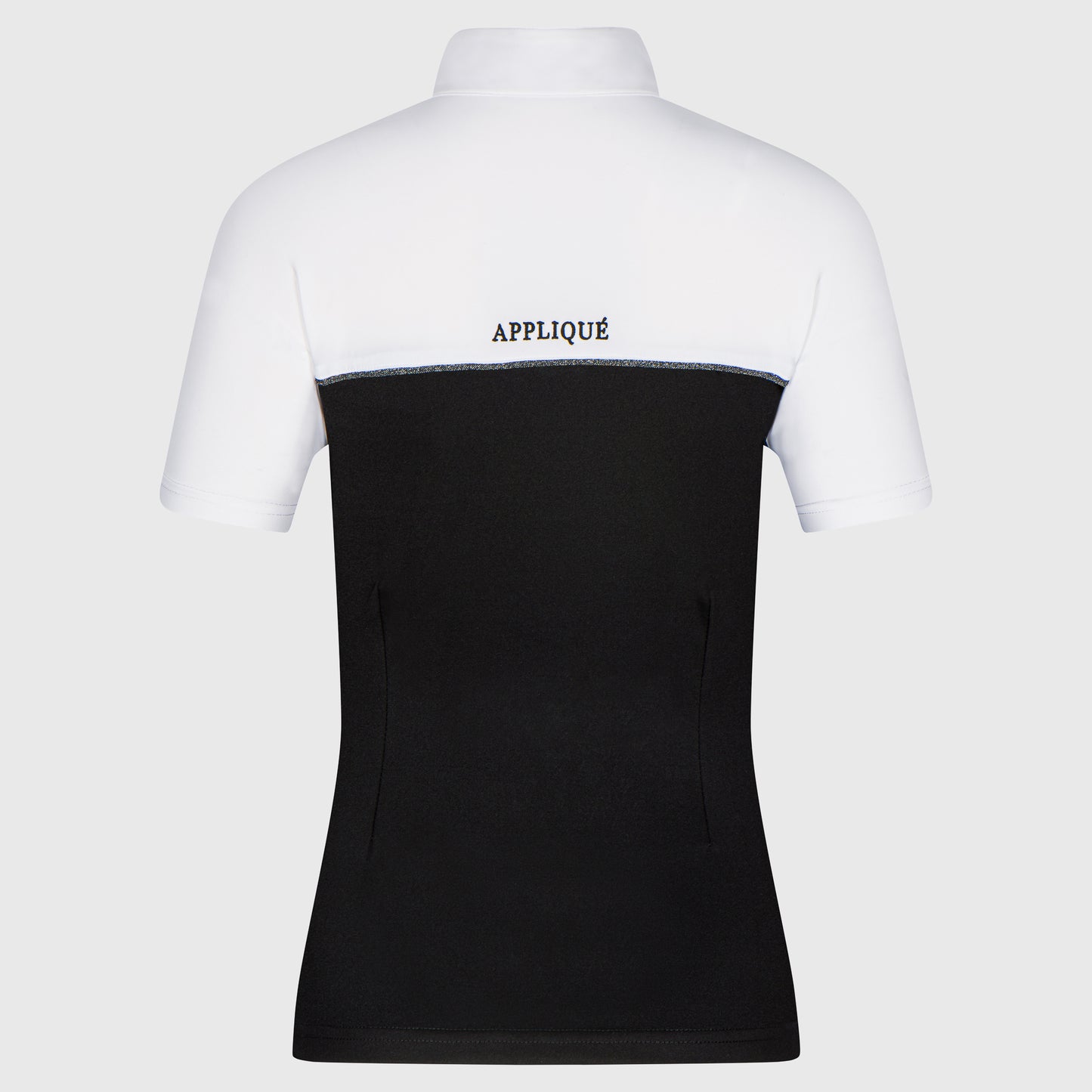 Silhouette Shirt Schwarz Silber Kurzarm