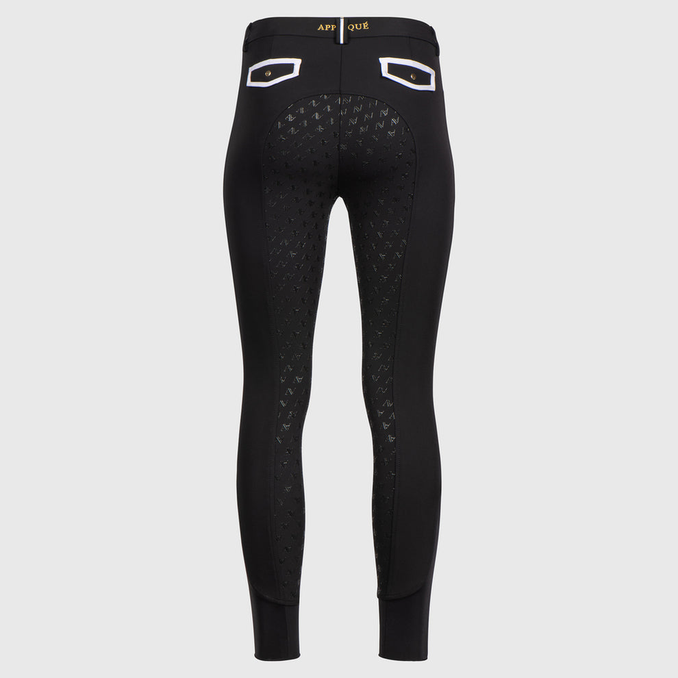 Chic breeches black woman phone pocket fullgrip Appliqué Amsterdam